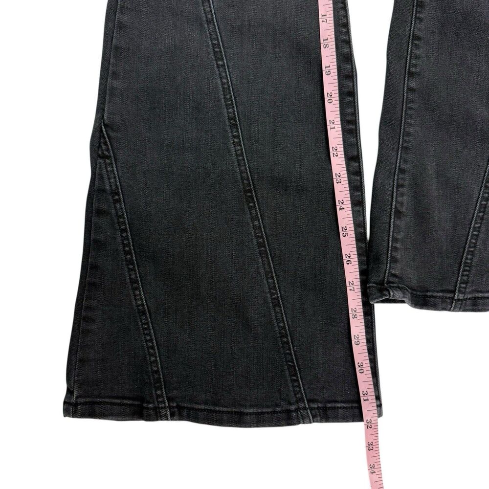 Altard State Hidden Flare Bell Bottom Jeans Women 30 Black Stretch Retro 70's - Picture 11 of 12